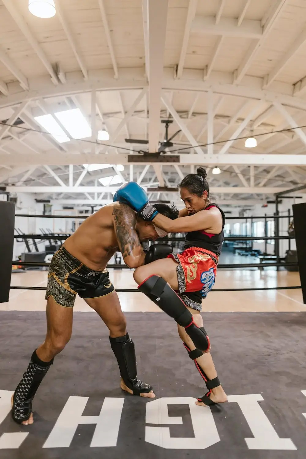 MMA Fighter Knee Strike Training